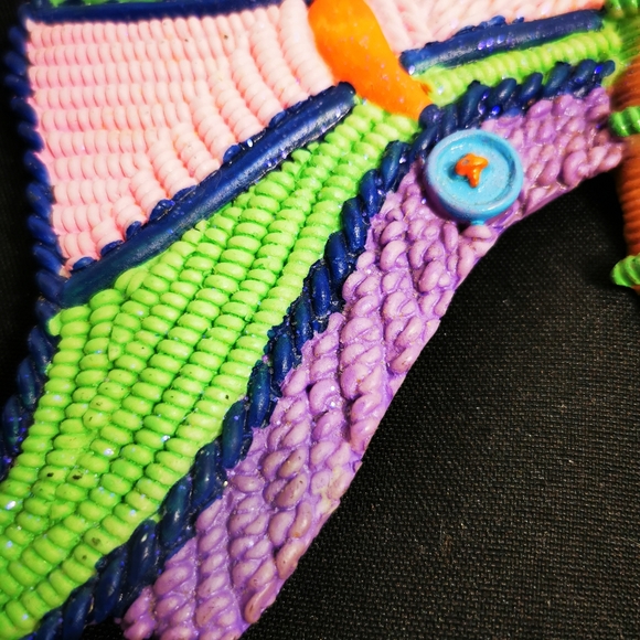 Colourful Resin Glittery Butterfly Wall Hanging Decorative - Picture 6 of 17